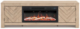 Cayboni 71" TV Stand with Electric Fireplace
